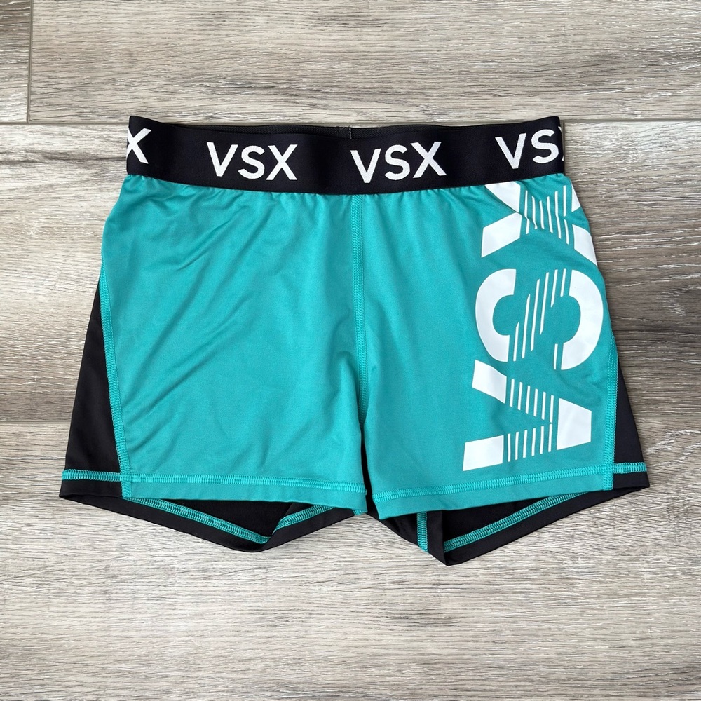 VSX Sport Teal and Black Performance Biker Shorts